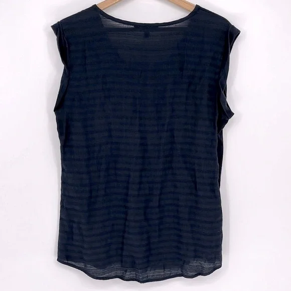 Banana Republic Short Sleeve Top Black Women’s Size Large - Picture 6 of 6